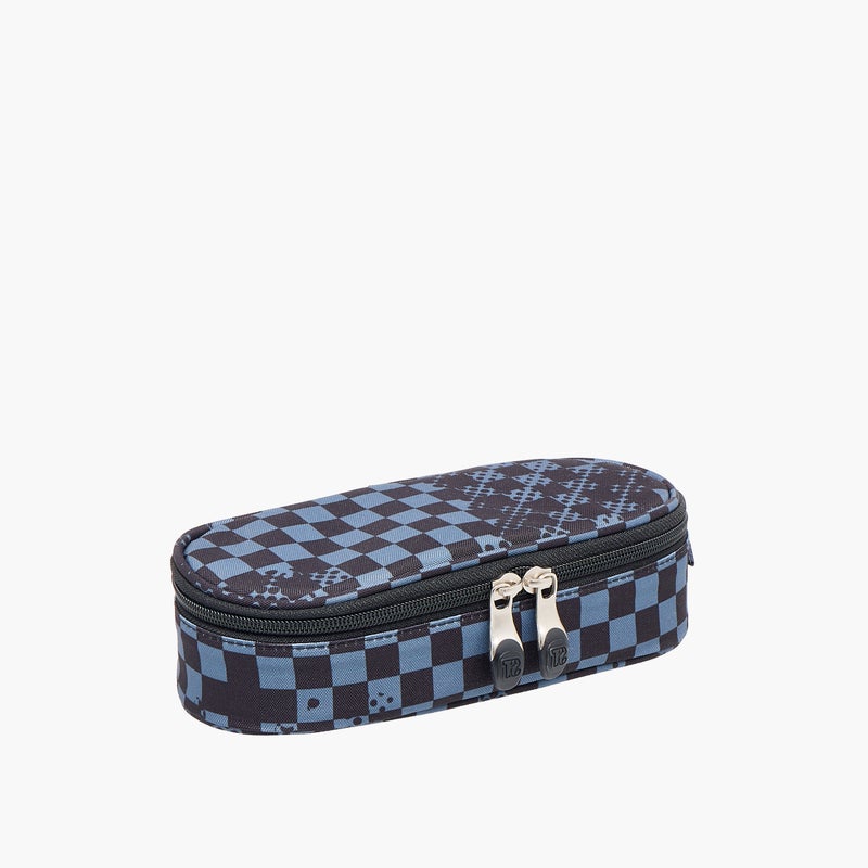 St.Right Pencil Case-Chessboard-Crush-1 Cmprt-Boys (Polyester) Black \ 23X10X5 - Image 2